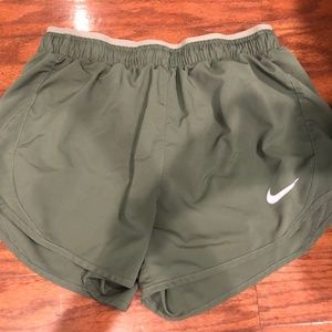 Nike Athletic running shorts army green